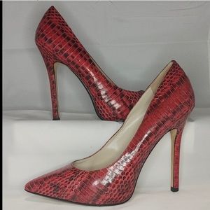KORS Michael Kors Red Python Heels